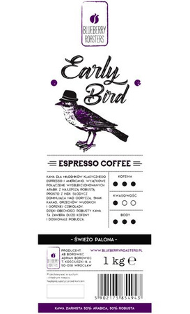 Early Bird καφές 1kg για Espresso και Americano