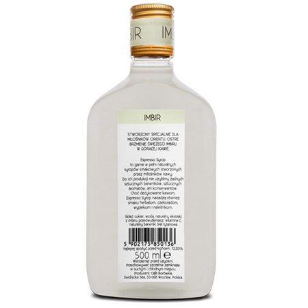 Zázvorový espresso sirup 500 ml