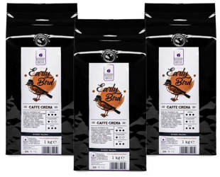 Súprava kávy Early Bird Caffe Crema 3x1 kg